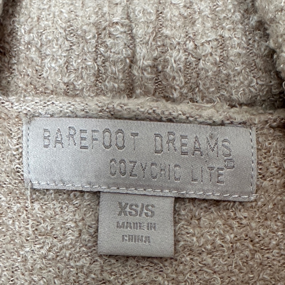 Barefoot Dreams Cozy Chic Lite Circle Cardi Cardigan XS/Small Tan Sable Soft - Picture 3 of 7